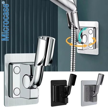 Çok Yönlü Duş Başlığı Tutucu 180° Dönebilen Banyo Askısı 1 Adet AL5368 (Siyah)
