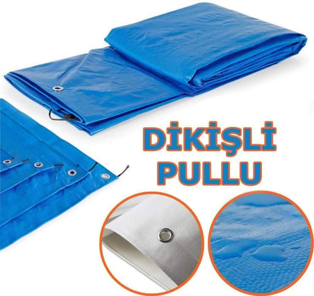 KATAR Ebatlı Su Geçirmez Pullu Çadır Branda Tente 4X5 m