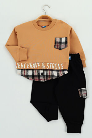 Very Brave Baskılı İkiiplik Erkek İkili Takım