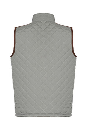 Gri Biyeli Kapitone Yelek