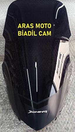 Bajaj Dominar 250 -400 Füme Ön Cam Siperlik ,Biadil Marka Uzun Tur Camı 48 cm(2017-2024) Arasmoto