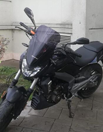 Bajaj Dominar 250 -400 Füme Ön Cam Siperlik ,Biadil Marka Uzun Tur Camı 48 cm(2017-2024) Arasmoto