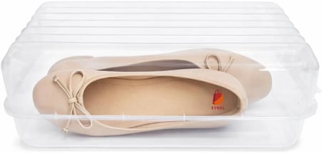Kadın Set Şeffaf Ayakkabı Saklama Kutusu Taşıma Saklama Kabı Organizer İstiflenebilir Plastik Ayakkabılık (4)