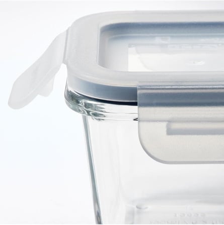 IKEA 3 Adet Cam Saklama Kabı Seti 180 ml, Kare-Vakumlu Mini Kaplar