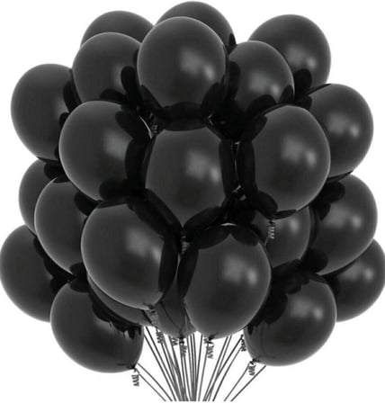 Pastel Siyah Balon 20'li