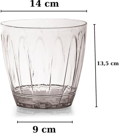 Şeffaf Kristal Orkide Saksısı, Dekoratif Çiçek Saksı, Modern Tasarım, Şık ve Sağlam (1,5 Litre)