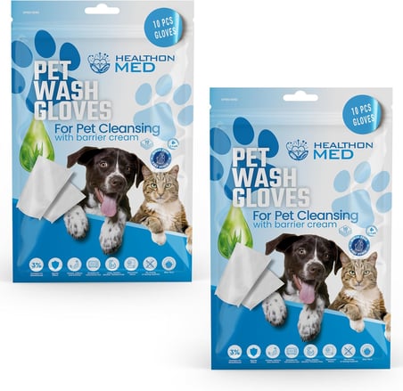 Evcil Hayvan Temizleme Mendil Kesesi – Kedi, Köpek ve Diğer Hayvanlar İçin, Aloe Vera &amp; Bariyer Kremli, Durulama Gerektirmez (1 Paket 10 Adet)