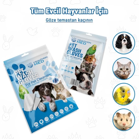 Evcil Hayvan Temizleme Mendil Kesesi – Kedi, Köpek ve Diğer Hayvanlar İçin, Aloe Vera &amp; Bariyer Kremli, Durulama Gerektirmez (1 Paket 10 Adet)