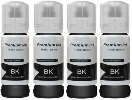 Epson 103 Uyumlu Siyah İthal Mürekkep -L1210-L1250-L3210-L3211-L3250-L3251-L3152-L3156-L3256-L3260-L5290-L5296 / 4 Adet