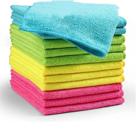 Mikrofiber Temizlik Bezi 24 Adet 30x30 Çok Amaçlı İz Bırakmaz - Renkli Oto, Mutfak ve Bulaşık Kurulama Bezi (24'lü Paket)