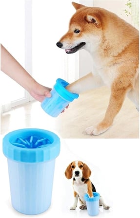 Silikon Fırçalı Kedi Köpek Ayak Temizleyici – Hazneli Pati Yıkama Kabı, Evcil Hayvan Ayak Temizleme Bardağı, Pratik Taşınabilir Pati Temizleyici, Silikon Yumuşak Fırçalı (ASORTİ RENK)
