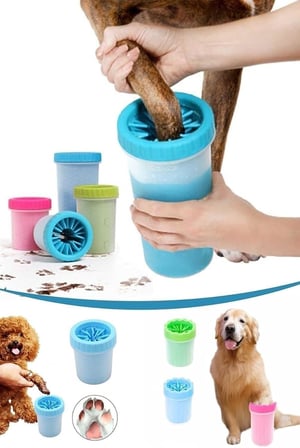 Silikon Fırçalı Kedi Köpek Ayak Temizleyici – Hazneli Pati Yıkama Kabı, Evcil Hayvan Ayak Temizleme Bardağı, Pratik Taşınabilir Pati Temizleyici, Silikon Yumuşak Fırçalı (ASORTİ RENK)