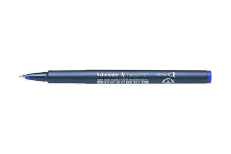 kalem Topball 857, sağlam metal sivri uçlu, 0,6 mm Mavi