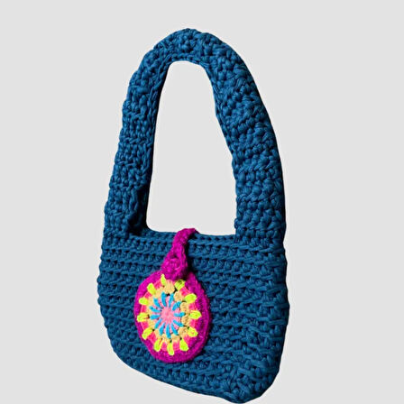 Uretti - Saime 7243 El Yapımı Örgü Omuz Çantası