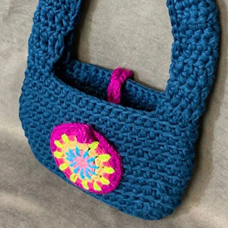 Uretti - Saime 7243 El Yapımı Örgü Omuz Çantası