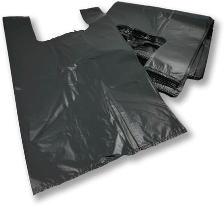 Kalın Siyah Poşet Büyük Boy Hışır Atlet Poşet Market Manav Poşeti Çöp Poşeti 1 KG