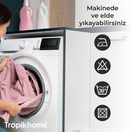 Tropik Home Ağaç Desen Banyo Duş Perdesi-beyaz Renk Duş Perdesi Ve Küvet Perdesi, 180x200 cm Lüx Banyo Perdesi