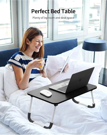 Portatif Katlanabilir Düz Yüzeyli Yatak Üstü Laptop Çok Amaçlı Sehpa