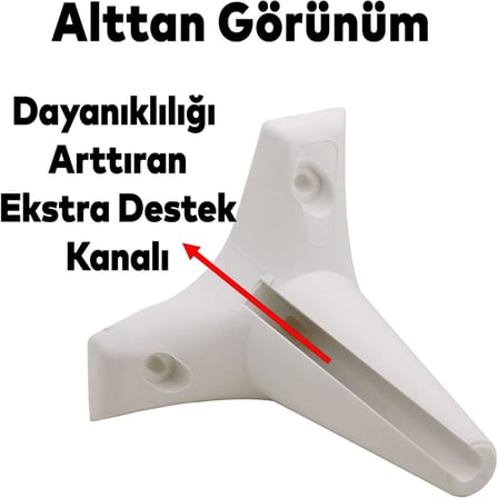 Aspen Mobilya Kanepe Sehpa Puf Koltuk Ayağı 12 cm Beyaz Baza Ayak (4 ADET)