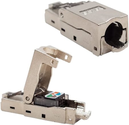 PENSESİZ KOLAY BAĞLANTILI METAL CAT6 STP JACK KONNEKTÖR