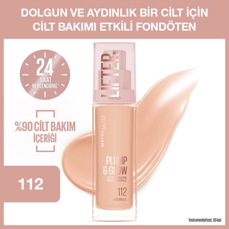 New York Lifter Niasinamid ve Hyalüronik Asit İçeren Aydınlatan Fondöten - 112
