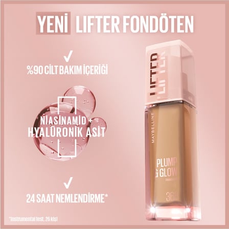 New York Lifter Niasinamid ve Hyalüronik Asit İçeren Aydınlatan Fondöten - 112