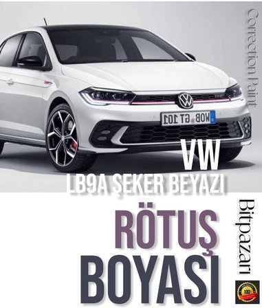 Vw Polo, Golf - Lb9A - Şeker Beyazı - Profesyonel Rötüş Boyası 25ml, LB9APOLO