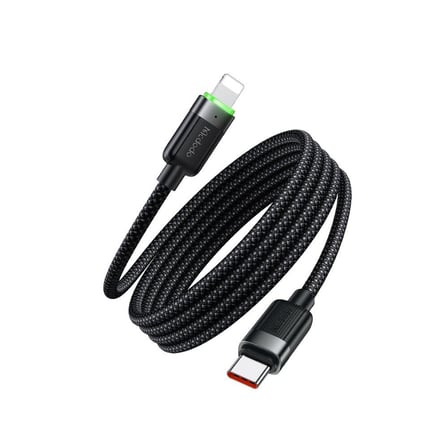 Ca-2010 36W Usb-C To Lightning Manyetik Sarilabilir Kablo - 1.2 M, Siyah