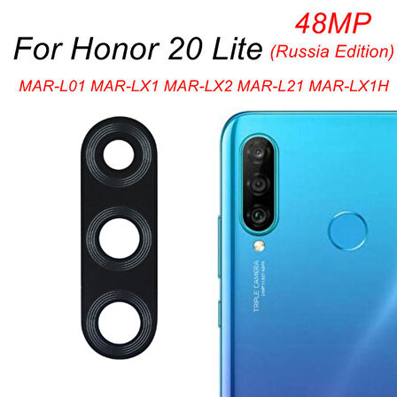 Tkgz Honor 20 LİTE Arka Kamera Camı Lens Yapışkanlı