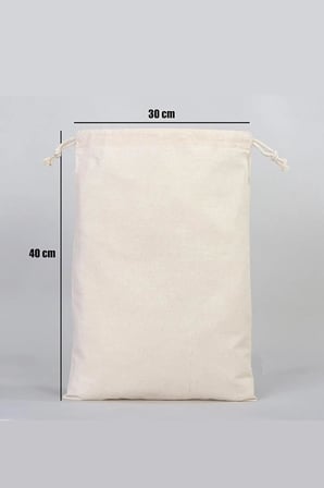 Büzgülü Ham Bez Ayakkabı Torbası 30x40 cm. 2 Adet (Ayakkabı Baskılı)