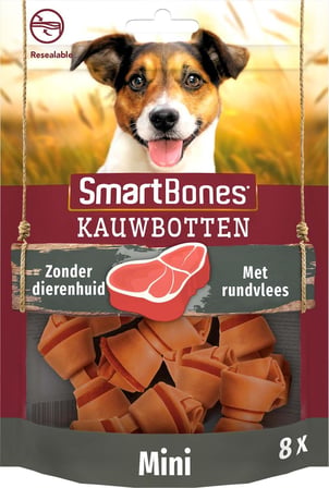 Beef Mini Küçük Boy Sığır Etli Kemik 8'li, 128 Gr Köpek Ödülü
