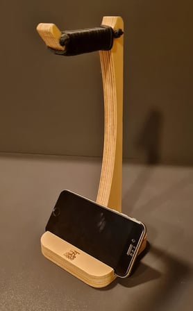 Ahşap telefon tutuculu kulakık standı