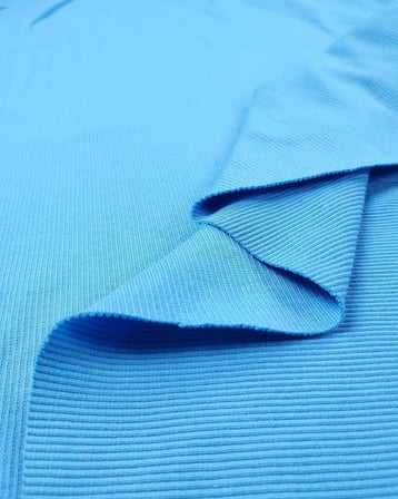 Canlı Mavi Kaşkorse Ribana Kumaş Manşetlik & Yakalık En: 120cm