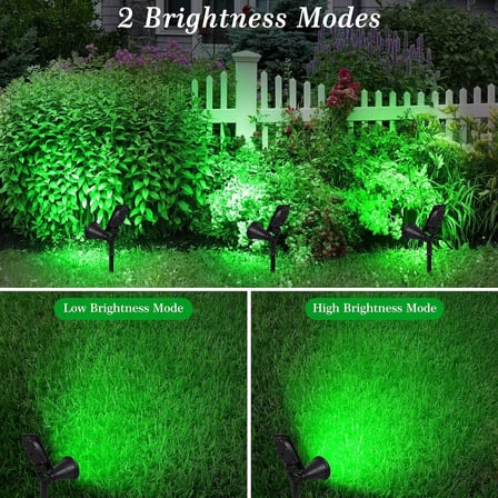Forlife Yeşil 18 LED Spot Güneş Enerjili Bahçe Aydınlatma Lambası, Fotoselli, Spike Aplik, 18W Su Geçirmez Dış Mekan Solar Lamba, Ağaç, Veranda, Garaj, Havuz, Duvar Ve Zemin Montajına Uygundur 42 CM