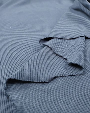 Küllü Lacivert Renkte Kaşkorse Ribana Kumaş Manşetlik & Yakalık En: 110cm