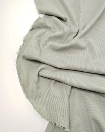 Pastel Çağla Yeşili Renkte Kaşkorse Ribana Kumaş Manşetlik & Yakalık En: 110cm