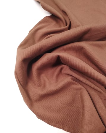 Tatlı Koyu Kahve Renkte Kaşkorse Ribana Kumaş Manşetlik & Yakalık En: 110cm