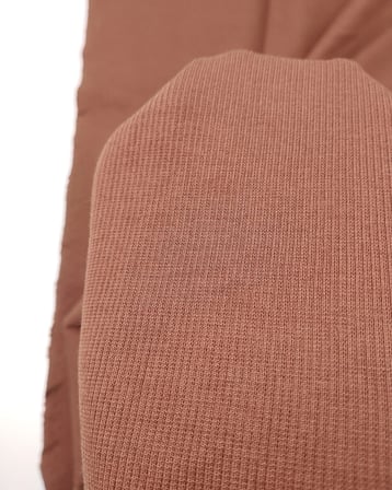 Tatlı Koyu Kahve Renkte Kaşkorse Ribana Kumaş Manşetlik & Yakalık En: 110cm