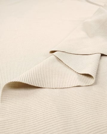 Bej Renkte Kaşkorse Ribana Kumaş Manşetlik & Yakalık En: 100cm