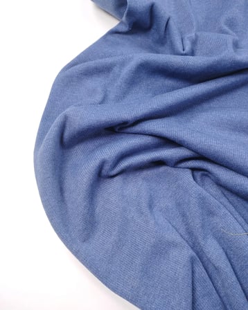 Koyu Mavi Renkte Kaşkorse Ribana Kumaş Manşetlik & Yakalık En: 110cm
