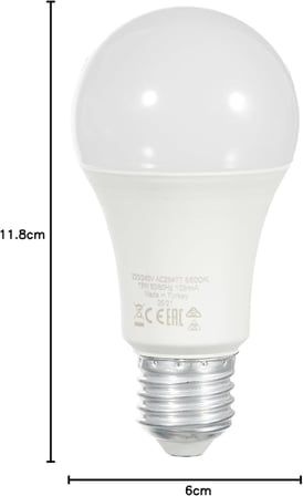 Osram 4052899971042 Led Cla 100 13 W 1521 Lümen 6500 Kelvin Beyaz Işık E27 Duy Ampul, 12x6x6 Cm