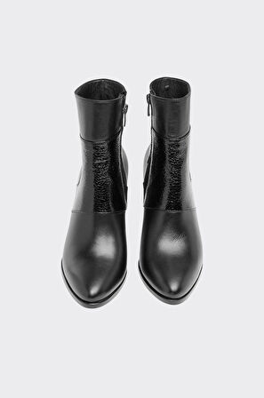 Hakiki Deri Rugan Desenli Kadın Bot