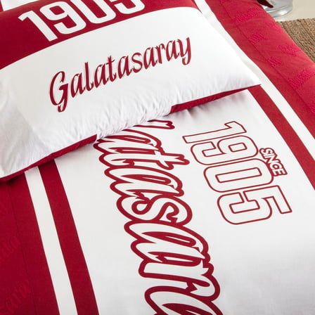 Galatasaray 1905 Glow Standart Pamuk Nevresim Takımı, Kırmızı, Tek Kişilik