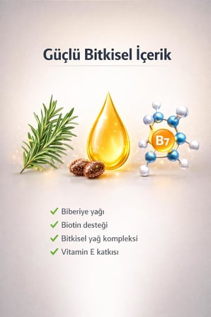 Rosemary Mint Scalp &amp; Hair Strengtening Oil Biberiye Yağı Kompleksi Yıpranmış Dökülen Saçlar İçin Hızlı Saç Uzatan Biotinli Saç Bakımı 50ml