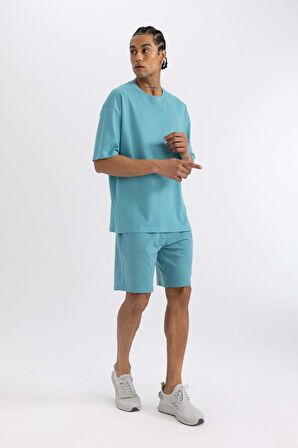 DeFactoFit Slim Fit Dar Kesim Cepli Baskılı Sporcu Şort A1625AX24SMTR384