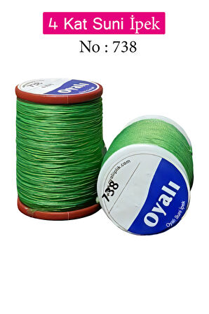 Oyalı 4 Kat Suni İpek İplik İğne Oyası Boncuk İpi Tığ Oyası No:738