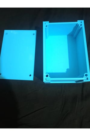 Elektronik plastik proje kutusu 1150×105×80 mm açık mavi