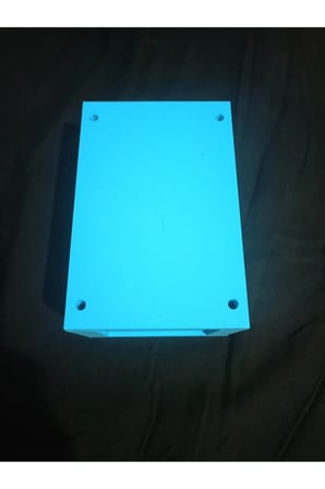 Elektronik plastik proje kutusu 1150×105×80 mm açık mavi