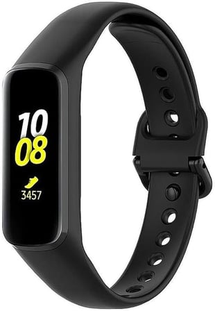 Samsung Galaxy Fit2 İle Uyumlu Bileklik Kayışı Termoplastik Kordon CordFit Siyah