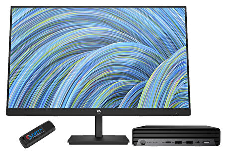 Hp Pro Mini 400 G9 Intel Core İ7-14700T 48GB Ddr5 1tb SSD Freedos 23.8 Fhd Monitör Mini Masaüstü Bilgisayar W9H6W3ET18+ZETTAUSBBELLEK